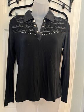 D&G VTG Y2K 90’s Black XL Knit Top